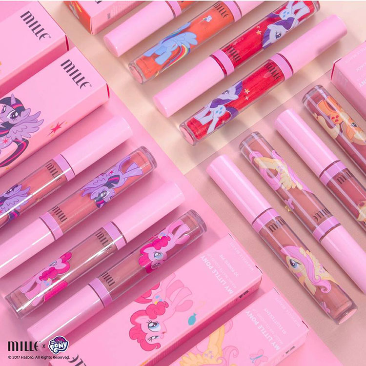 Beauty News, Mille Beauté X My Little Pony, เครื่องสำอาง Mille, เครื่องสำอาง My Little Pony, ลิป My Little Pony, บลัช My Little Pony, แป้ง My Little Pony