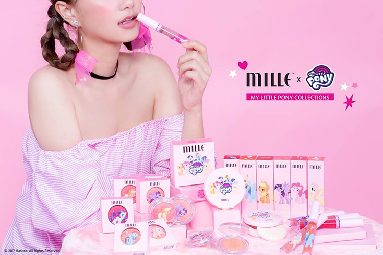 Beauty News, Mille Beauté X My Little Pony, เครื่องสำอาง Mille, เครื่องสำอาง My Little Pony, ลิป My Little Pony, บลัช My Little Pony, แป้ง My Little Pony