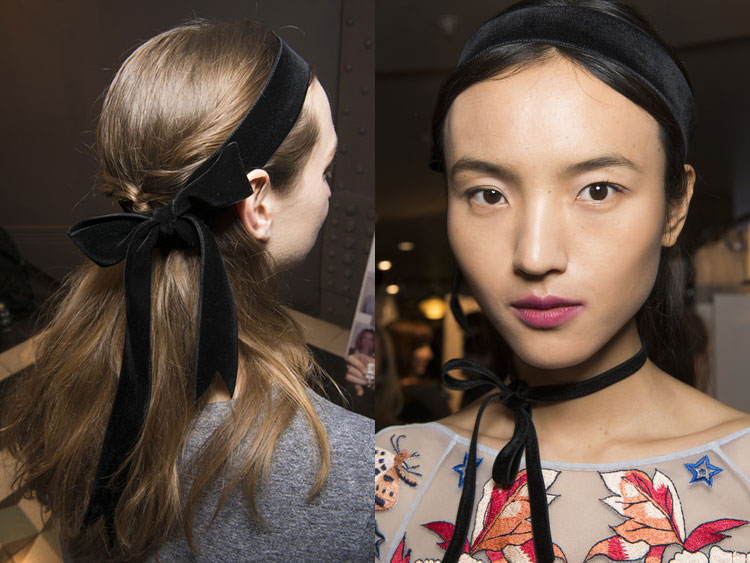 Hairstyle, Hair Accessory Fall 2017, Black Ribbon, เครื่องประดับผม, เทรนด์ผม, เทรนด์เครื่องประดับผม, เทรนด์เครื่องหัว, ทรงผม Fall 2017, เทรนด์ผม Fall 2017, เทรนด์แฟชั่น Fall 2017, เทรนด์ใหม่, เทรนด์ฮิต, เทรนด์แฟชั่น, เทรนด์จากรันเวย์ Fall 2017