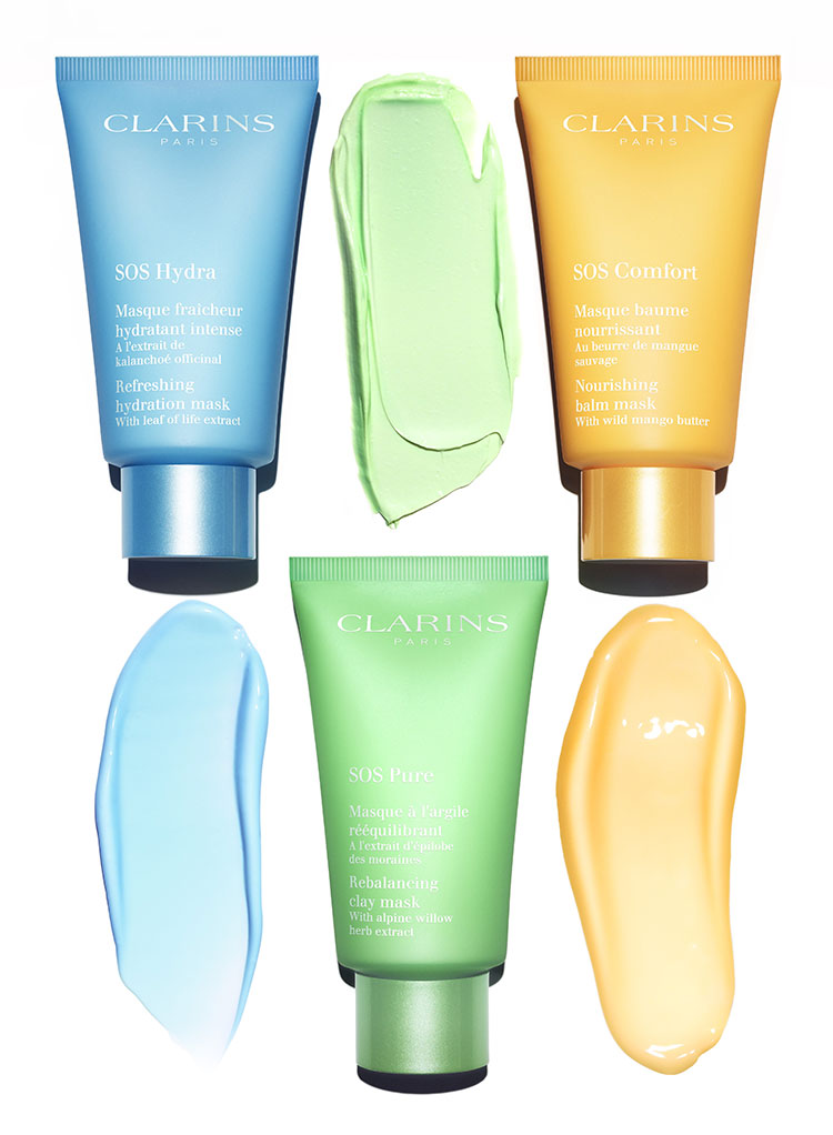 Beauty News, Clarins SOS Masks, Clarins ออกใหม่, Clarins คอลเลคชั่นใหม่, Clarins มาส์กหน้า, Clarins สวยด่วน, Clarins มาส์ก, Clarins ผลิตภัณฑ์ใหม่, Clarins เติมน้ำให้ผิว, Clarins กระชับรูขุมขน, Clarins เติมความชุ่มชื้นให้ผิว, Clarins ให้ผิวนุ่ม, Clarins บำรุงผิว