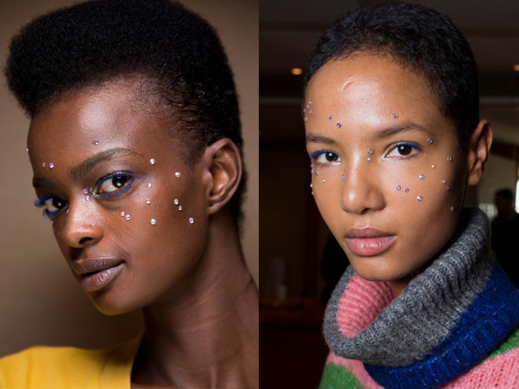 Makeup Trend, Fall 2019, เมคอัพลุค, แต่งหน้าตามรันเวย์, เทรนด์เมคอัพ, เทรนด์แต่งหน้า, แต่งตามเทรนด์, แต่งตามรันเวย์ Fall 2019, เมคอัพลุค, ลุคปาร์ตี้, ลุคธรรมชาติ, แต่งหน้าให้ดูเด็ก, ปาร์ตี้ลุค, แต่งหน้าแปลกๆ, แต่งหน้าเป็นศิลปะ, แต่งหน้าฉีกแนว, กรีดอายไลเนอร์แบบใหม่, แต่งหน้าแบบชนเผ่า, สีลิปสติก, เทรนด์ลิปสติก, ติดขนที่หน้า, ติดจวเวลรี่ที่หน้า