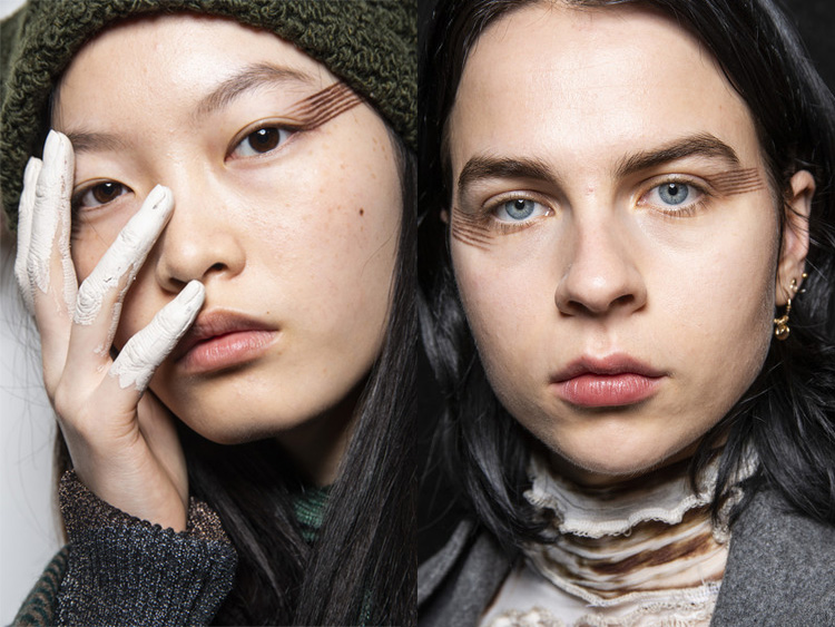 Makeup Trend, Fall 2019, เมคอัพลุค, แต่งหน้าตามรันเวย์, เทรนด์เมคอัพ, เทรนด์แต่งหน้า, แต่งตามเทรนด์, แต่งตามรันเวย์ Fall 2019, เมคอัพลุค, ลุคปาร์ตี้, ลุคธรรมชาติ, แต่งหน้าให้ดูเด็ก, ปาร์ตี้ลุค, แต่งหน้าแปลกๆ, แต่งหน้าเป็นศิลปะ, แต่งหน้าฉีกแนว, กรีดอายไลเนอร์แบบใหม่, แต่งหน้าแบบชนเผ่า, สีลิปสติก, เทรนด์ลิปสติก, ติดขนที่หน้า, ติดจวเวลรี่ที่หน้า