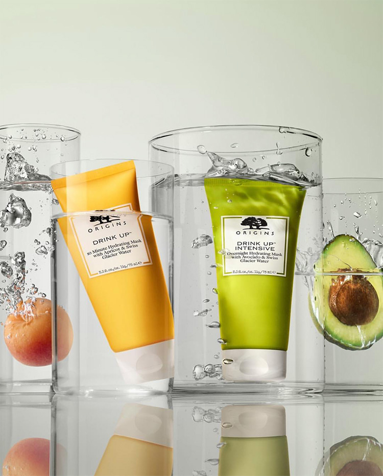 Beauty News, Origins Drink Up Mask, Drink Up 10 Minute Hydrating Mask With Apricot & Swiss Glacier Water, Drink Up Intensive Hydrating Mask With Avocado & Swiss Glacier Water, โอเวอร์ไนท์มาส์ก, มาส์กด่วน, เติมน้ำให้ผิว, ทำให้ผิวชุ่มชื้น, สวยด่วน, สวยเร็ว, เติมความชุ่มชื้นให้ผิว, หน้าฉ่ำ, หน้าเด้ง, Origins ออกใหม่, Origins มาใหม่, Origins มาส์กหน้า, Origins มาส์ก, Origins มาส์กด่วน, Origins โอเวอร์ไนท์มาส์ก