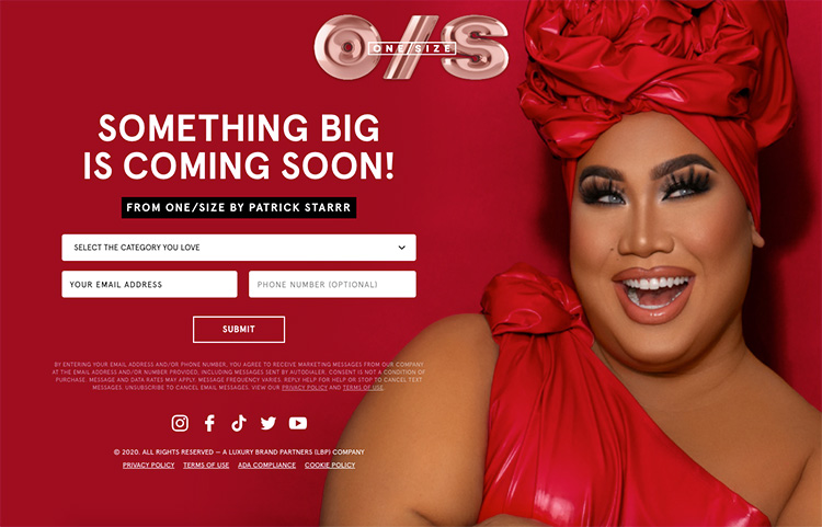 Beauty News, Patrick Starrr, ONE/SIZE, Sephora, www.onesizebeauty.com, แบรนด์ใหม่, เครื่องสำอางใหม่, มาใหม่, ลอนช์, เตรียมตัวลอนช์, ขายที่ Sephora, แบรนด์แซ่บ, น่าโดน