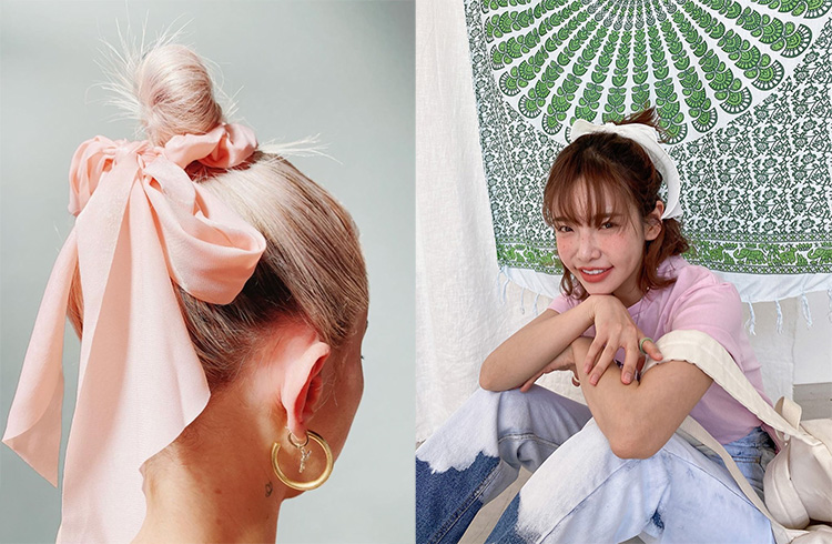 Hairstyle, Hair Accessories, เครื่องประดับผม, เครื่องหัว, Hair Scrunchies, ยางรัดผม, ยางรัดผมโดนัท, ผ้าผูกผม, ที่คาดผม, กิ๊บติดผม, ที่ติดผม, เทรนด์ผม, เทรนด์เครื่องประดับผม, เครื่องติดผม, ซัมเมอร์, Summer 2020