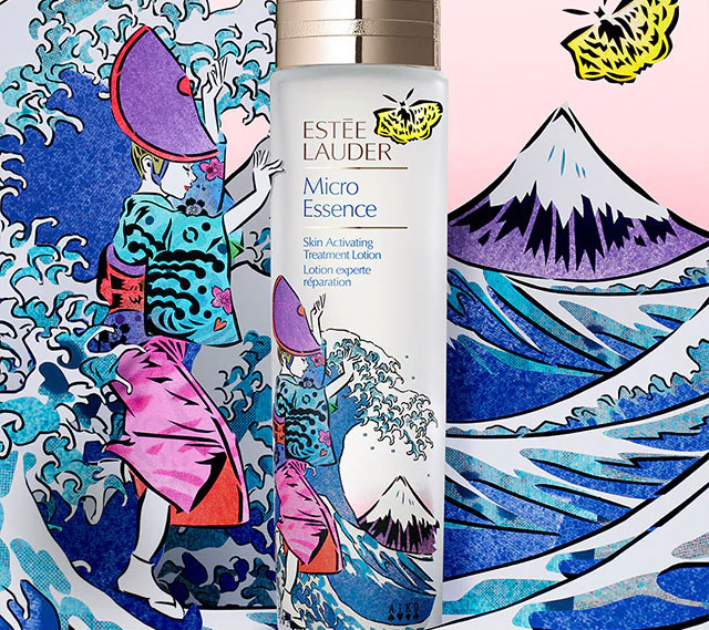 Beauty News, Estée Lauder, Lady Aiko, Micro Essence, Estée Lauder x Lady Aiko, Micro Essence with Sakura Ferment, Limited Edition, ขวดลายพิเศษ, คอลเลคชั่นพิเศษ, ขวดลายใหม่