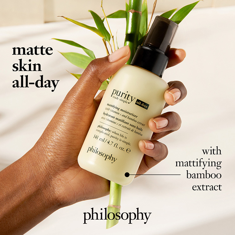 Beauty News, Philosophy, Purity Made Simple Oil-Free, One-Step Mattifying Facial Cleanser With Bamboo Extract, Mattifying Gel Moisturizer With Vitamins And Bamboo Extract, คลีนเซอร์, มอยซ์เจอไรเซอร์, ออยฟรี, oil-free, oil free, ปราศจากน้ำมัน, เนื้อเจล, สำหรับผิวมัน, สำหรับผิวผสม, ออกใหม่, มาใหม่, ผลิตภัณฑ์ใหม่, คอลเลคชั่นใหม่, ราคา, เท่าไร