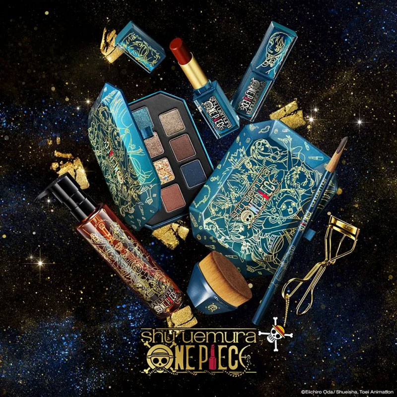 Beauty News, Shu Uemura x ONE PIECE, Shu Uemura, ONE PIECE, Limited Edition, คอลเลคชั่นพิเศษ, คอลเลคชั่นใหม่, ออกใหม่, วันพีช, อายแชโดว์พาเลท, ลิปสติก, คลีนซิ่งออยล์, แปรงรองพื้น, ดินสอเขียนคิ้ว, กระเป๋าเครื่องสำอาง, ไฮไลท์