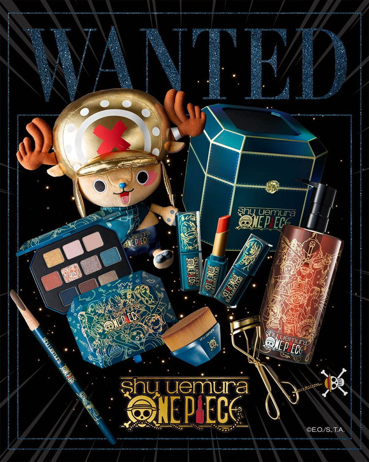 Beauty News, Shu Uemura x ONE PIECE, Shu Uemura, ONE PIECE, Limited Edition, คอลเลคชั่นพิเศษ, คอลเลคชั่นใหม่, ออกใหม่, วันพีช, อายแชโดว์พาเลท, ลิปสติก, คลีนซิ่งออยล์, แปรงรองพื้น, ดินสอเขียนคิ้ว, กระเป๋าเครื่องสำอาง, ไฮไลท์