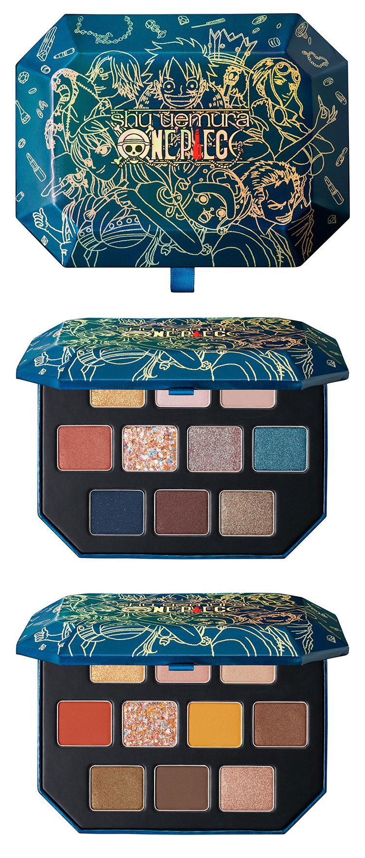 Beauty News, Shu Uemura x ONE PIECE, Shu Uemura, ONE PIECE, Limited Edition, คอลเลคชั่นพิเศษ, คอลเลคชั่นใหม่, ออกใหม่, วันพีช, อายแชโดว์พาเลท, ลิปสติก, คลีนซิ่งออยล์, แปรงรองพื้น, ดินสอเขียนคิ้ว, กระเป๋าเครื่องสำอาง, ไฮไลท์