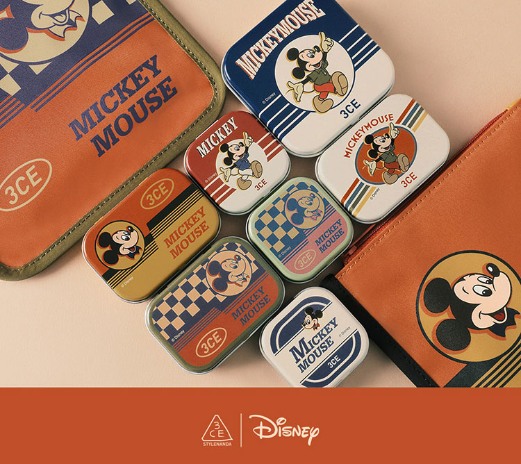 Beauty News, 3CE Disney Collection, Disney Mickey Mouse, 3CE X Disney Mickey Mouse, คอลเลคชั่นใหม่, ออกใหม่, มาใหม่, อายแชโดว์พาเลท, ลิปสติก, ลิปเนื้อเจลลี่, กระเป๋าใส่เครื่องสำอาง, บลัชออน