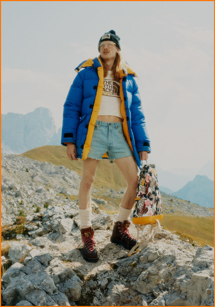 Fashion News, Gucci, The North Face X Gucci, The North Face, คอลเลคชั่นใหม่, นักผจญภัย, ชุดเดินป่า, เสื้อกันหนาว, รองเท้าเดินป่า, รองเท้าบู๊ท, กระเป๋าเดินทาง, เป้, แบ็คแพ็ค, เต็นท์, ถุงนอน, หมวกกันหนาว, หมวกไหมพรม, แคมปิ้ง, กางเต็นท์, ปีนเขา