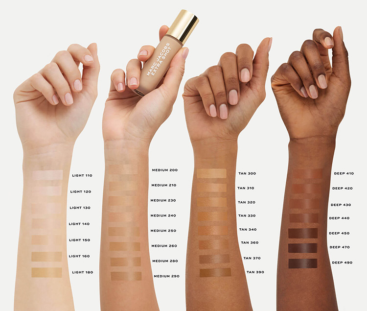 Beauty News, Marc Jacobs Beauty, Spring 2021, Caffeine, Extra Shot Caffeine Concealer and Foundation, O! Mega x Three Powder Blush-Bronze-Highlight Palette, Highliner Matte Matte Gel Eye Crayon, คอนซีลเลอร์, รองพื้น, พาเลท, บลัชออน, ไฮไลท์, บรอนเซอร์, อายไลเนอร์