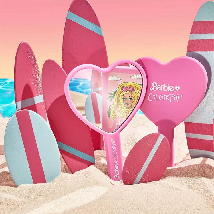Beauty News, ColourPop, ColourPop X Malibu Barbie Collection, Barbie, บาร์บี้, คอลเลคชั่นใหม่, เมคอัพ, บาร์บี้, ปาร์ตี้ริมชายหาด, อายแชโดว์พาเลท, ลิปสติก, ลิปไลเนอร์, ขนตาปลอม, ไฮไลท์, กระจกถือ, กระจกแต่งหน้า, ราคา, เท่าไร