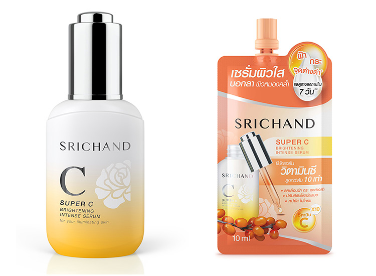 Beauty News, SRICHAND, ศรีจันทร์, Super C  Brightening Intense Serum, ซุปเปอร์ซี, เซรั่ม, เนื้อแอมพูล, ไบรท์, กระจ่างใส, ลดเลือนจุดด่างดำ, แสงแดด, แบรนด์ไทย, ดรักสโตร์, ราคา, เท่าไร