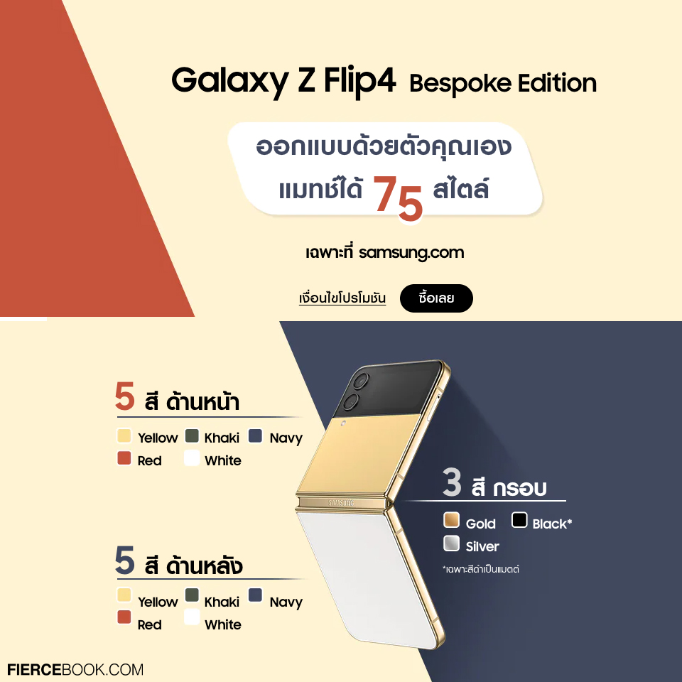 Lifestyle, Samsung, Galaxy Z Flip 4, โทรศัพท์, ซัมซุง, พับได้, ออกใหม่, 2022, รุ่นใหม่, รุ่นล่าสุด, เครื่องใหม่, ราคา, คุณสมบัติ, ข้อดี, ฟีเจอร์, แบตอึด, กล้อง, ทนทาน, อึด, ชิป, แบต