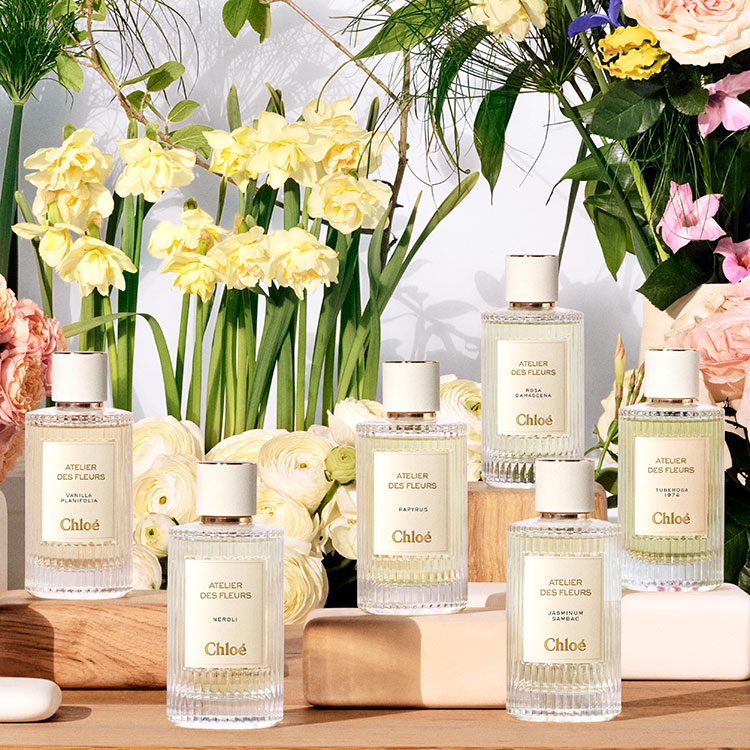 Beauty News, Chloé, Atelier des Fleurs, โคลเอ้, น้ำหอม,​ คอลเลคชั่น, พิเศษ, กลิ่นดอกไม้, กลิ่นพืช, ROSA DAMASCENA, LAVANDA, MAGNOLIA ALBA, CEDRUS, HIBISCUS ABELMOSCHUS, HERBA MIMOSA, NEROLI, VERBENA, JASMINUM SAMBAC, VANILLA PLANIFOLIA, PAPYRUS, TUBEROSA 1974, NARCISSUS POETICUS, IRIS, YLANG CANANGA