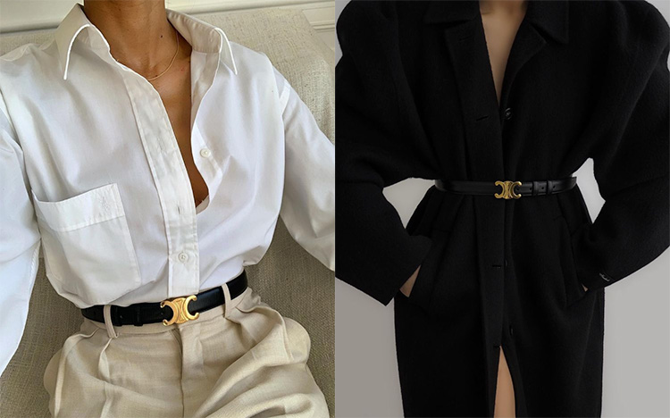 Fashion, เข็มขัด, Belt, Leather Belt, Calfskin Belt, แบรนด์เนม,​ แซ่บ,​ สวย, น่าจัด, น่าโดน, ราคา, Celine Small Triomphe Belt, Dior 30 Montaigne Reversible Belt, Gucci GG Marmont Thin Belt, Louis Vuitton LV Initiales 20mm Belt, Valentino Reversible Vlogo Signature Belt, Burberry Reversible Monogram Motif Leather Belt, Tory Burch 1” Miller Reversible Belt, Chanel Calfskin Belt, Saint Laurent Cassandre Thin Belt with Square Buckle, Off-White Arrow Reversible Belt H40