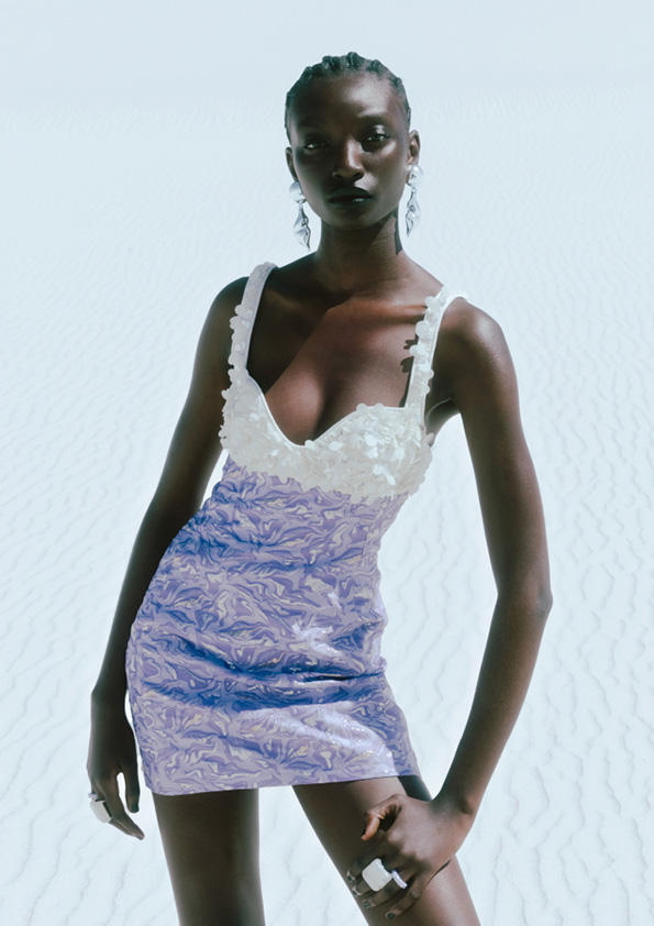 Fashion News, H&M, Innovation Stories, คอลเลคชั่นใหม่, ออกใหม่, วัสดุเพื่อความยั่งยืน, รีไซเคิล, เสื้อผ้า, ชุด, ผู้หญิง, เดรส, เลื่อม, ลูกปัด, เครื่องประดับ