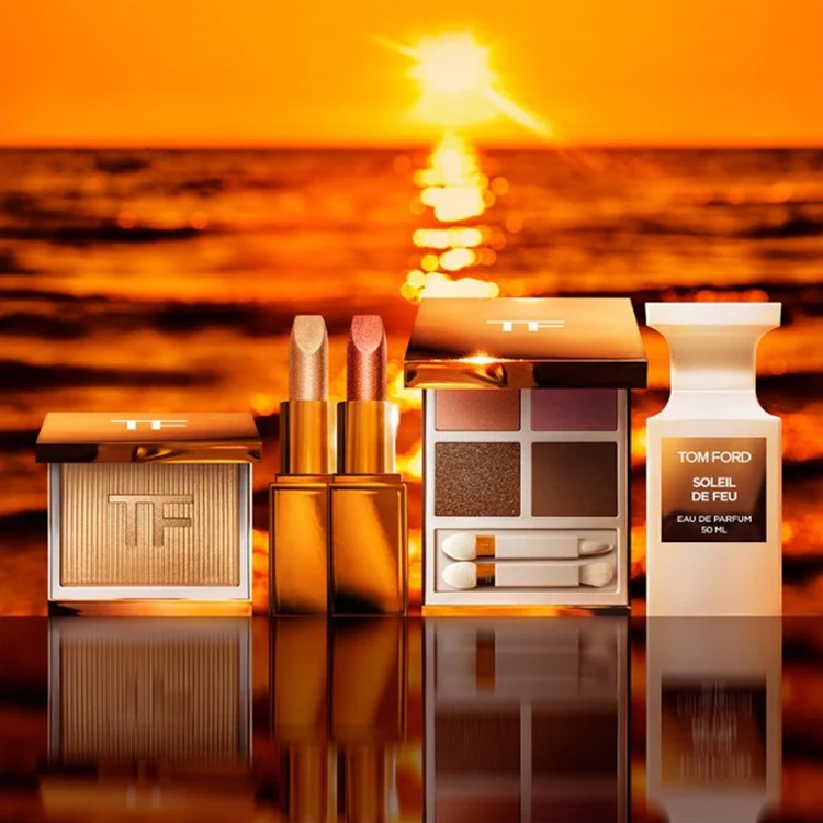 Beauty News, Tom Ford Beauty, Tom Ford Soleil Collection 2023, Summer 2023, Soleil de Feu, Soleil de Feu Eye Color Quads, Soleil de Feu Glow Highlighter, Soleil de Feu Spark Lip Balm, คอลเลคชั่นใหม่, ออกใหม่, มาใหม่, อายแชโดว์พาเลท, ไฮไลท์เตอร์, น้ำหอม, ลิปบาล์ม