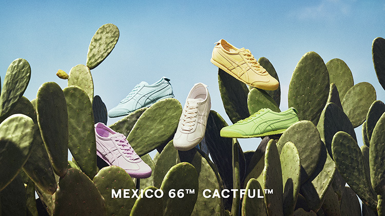 Fashion News, Onitsuka Tiger, MEXICO 66™ CACTFUL™, สนีกเกอร์, รุ่นใหม่, คอลเลคชั่นใหม่, วัสดุจากแคคตัส, สีพาสเทล, สีเหลือง, สีฟ้าอ่อน, สีม่วงอ่อน, สีขาว, สีเขียวพาสเทล, กลัฟ คณาวุฒิ พิพัฒนพงษ์, ฟรีน สโรชา จันทร์กิมฮะ, ปอนด์ ณราวิชญ์ เลิศรัตน์โกสุมภ์, น้ำตาล พิจักขณา วงศารัตนศิลป์, FO SHO BRO