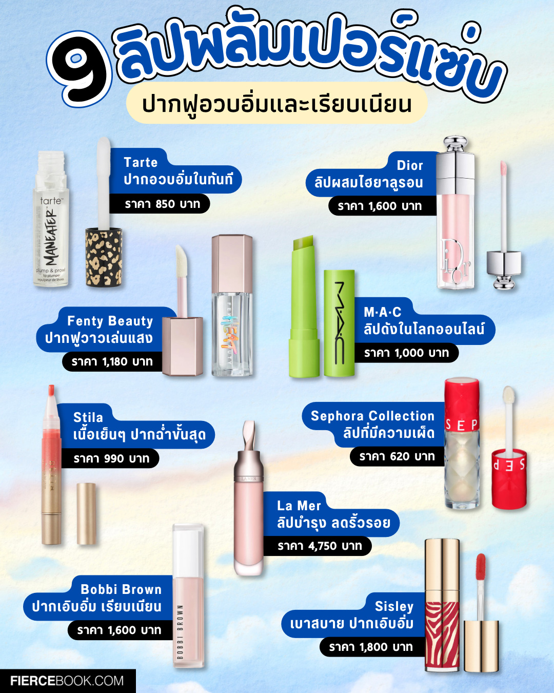 Beauty Items, ลิปพลัมเปอร์, Lip Plumper, ปากอวบอิ่ม, เรียบเนียน, ริมฝีปาก, ลิปบำรุง, Tarte Maneater™ Plump & Prowl Lip Plumper, Fenty Beauty Gloss Bomb Heat Lip Luminizer + Plumper, M·A·C Squirt Plumping Gloss Stick, Dior Addict Lip Maximizer Plumping Gloss, Stila Plumping Lip Glaze, Sephora Collection Outrageous Plump Extreme, La Mer The Lip Volumizer, Bobbi Brown Extra Plump Lip Serum, Sisley Le Phyto-Gloss